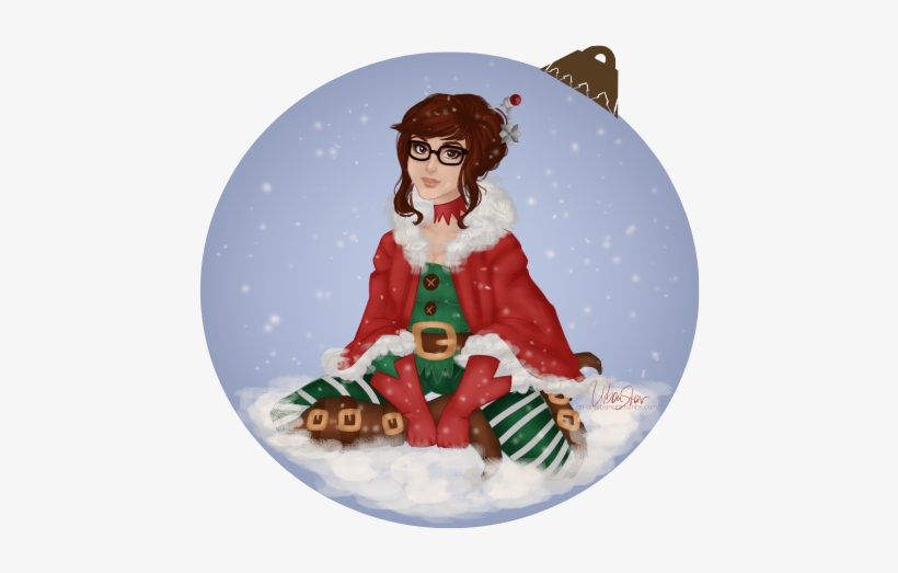 Mei Is The Perfect Character To Draw During Christmas - Christmas Mei Overwatch, transparent png download