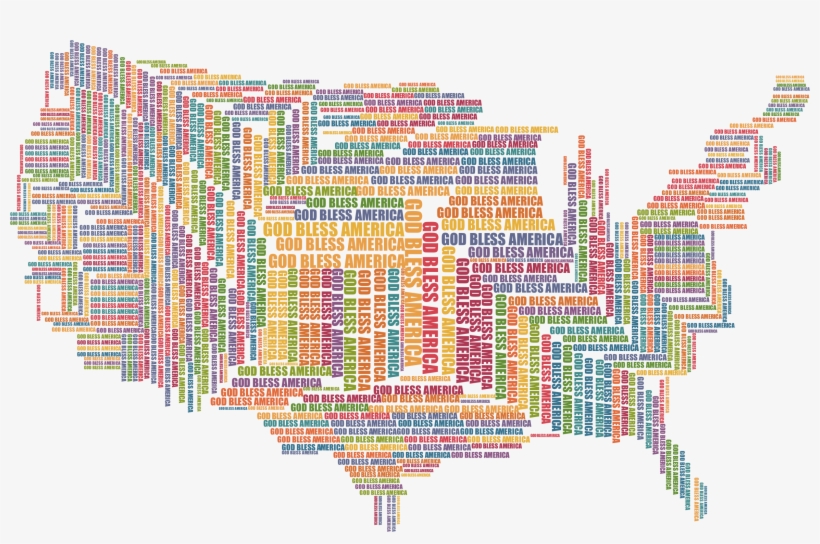 This Free Icons Png Design Of God Bless America Map, transparent png download