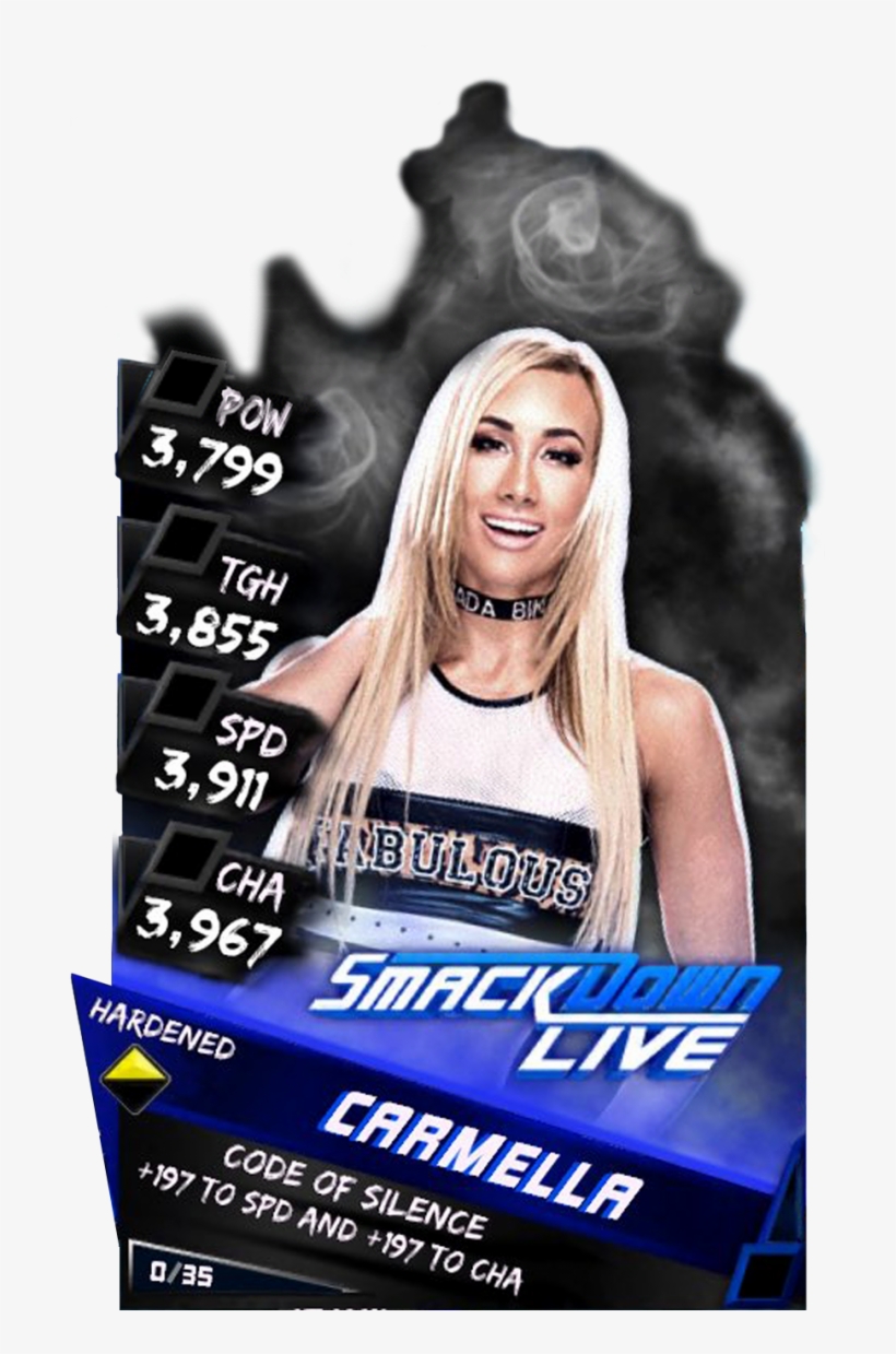 Supercard Carmella R10 Summerslam - Hardened Carmella Wwe Supercard, transparent png download