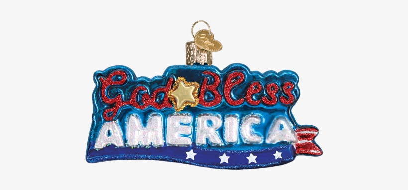 God Bless America Patriotic Hanging Christmas Ornament, transparent png download