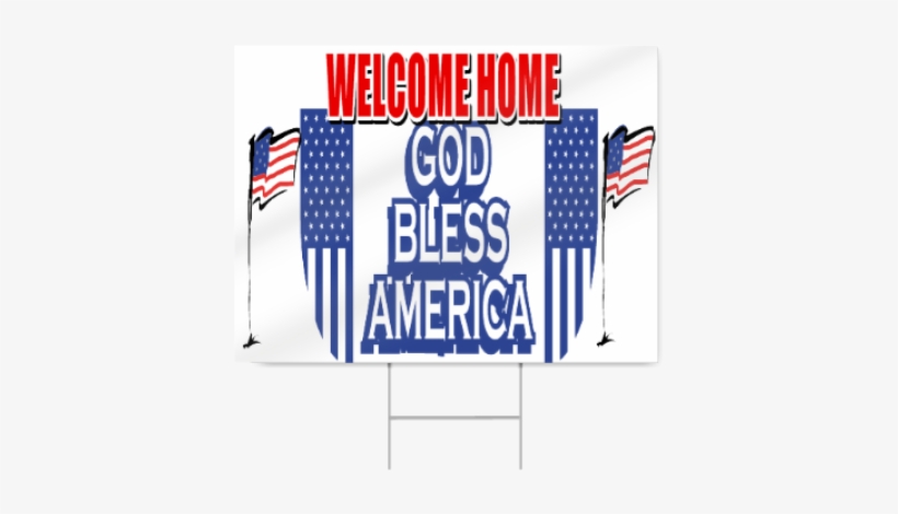 Welcome Home God Bless America Sign - Koinobori, transparent png download
