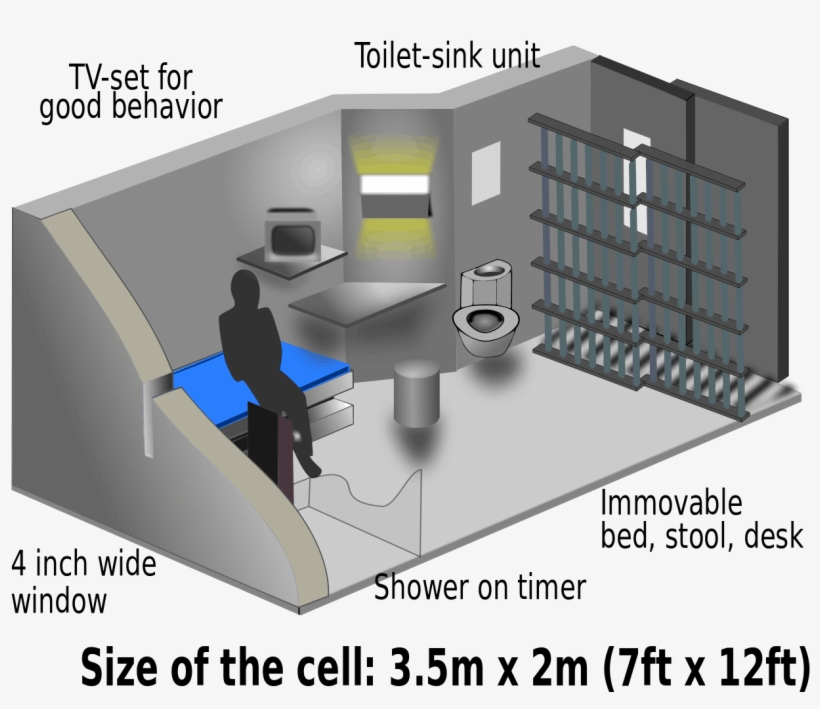 This Is An Artist's View Of A Jail Cell At Adx Florence - Adx Florence Cell, transparent png download
