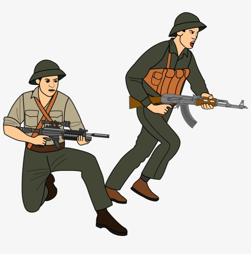 Vietnam War South Vietnam Soldier Battle - Battle Clipart, transparent png download