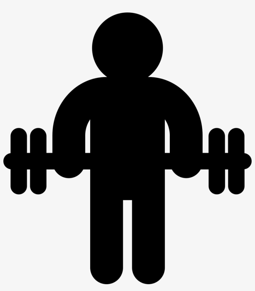 Gymnast Silhouette Standing With Dumbbells Comments - Silhueta De Academia Png, transparent png download