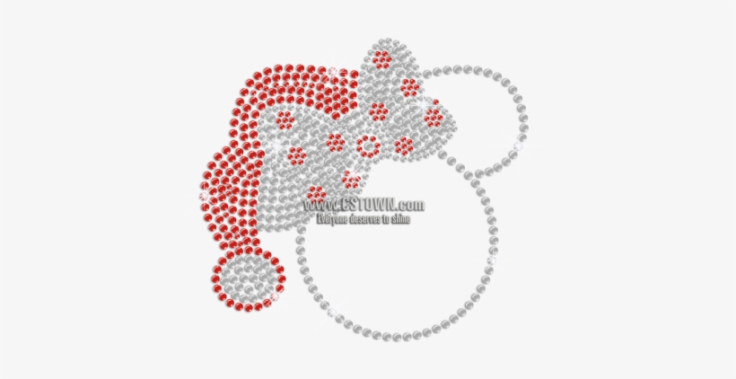 Bling Santa Mickey Mouse Iron-on Rhinestone Transfer - Logo Grands Sites Occitanie, transparent png download