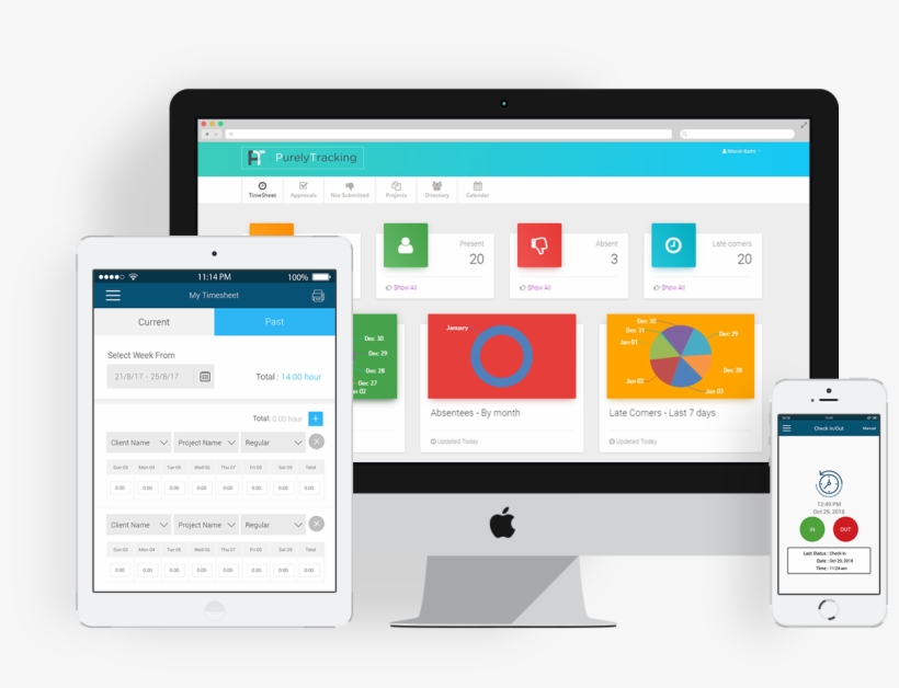 Purelytracking Accurate Time Tracking Made Simple - Web Design, transparent png download