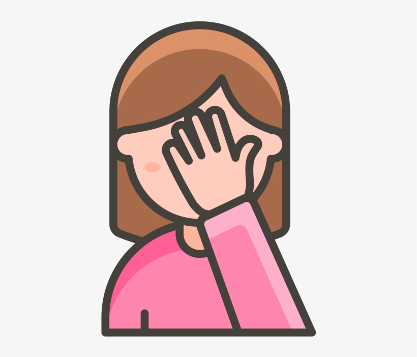 Woman Facepalming Emoji - Ikon Anak Anak, transparent png download