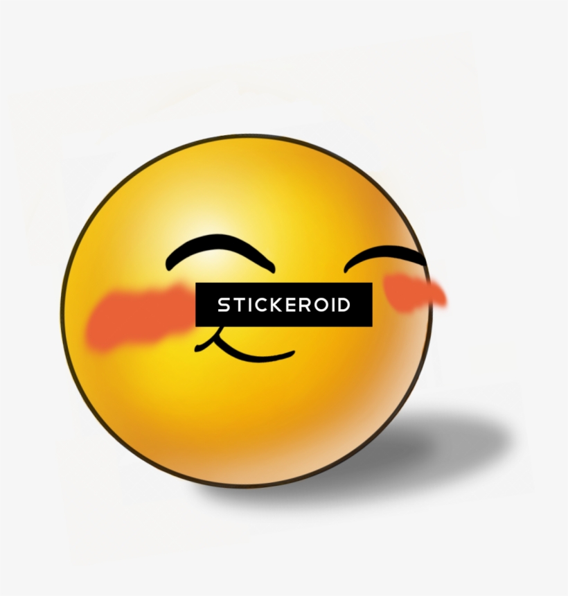 Blushing Emoji - Circle, transparent png download