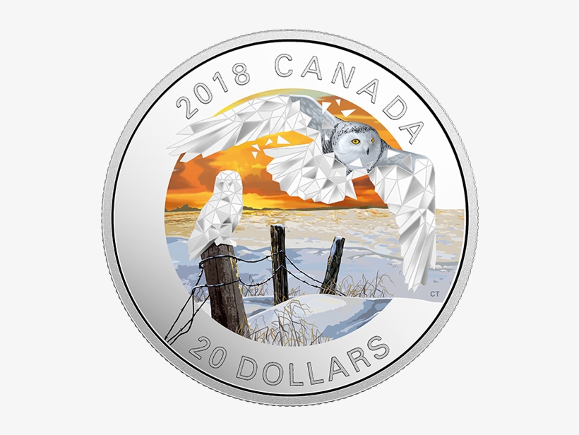 Pure Silver Coloured Coin - Geometric Fauna, transparent png download