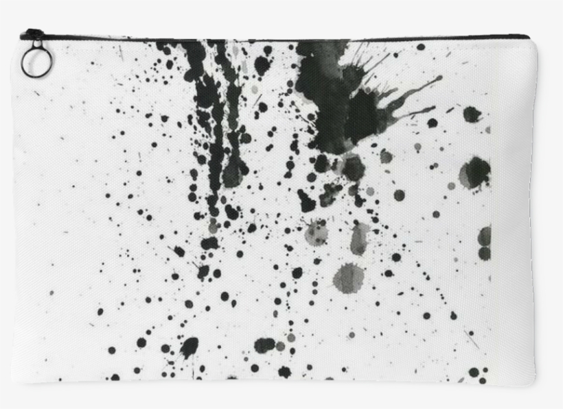 Splattered Canvas Clutch - Black And White Black Ink Splatter Background, transparent png download