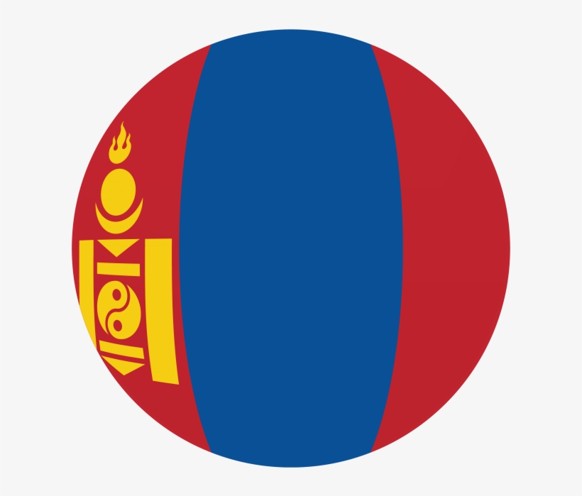 Mongolia Round Flag - Portable Network Graphics, transparent png download