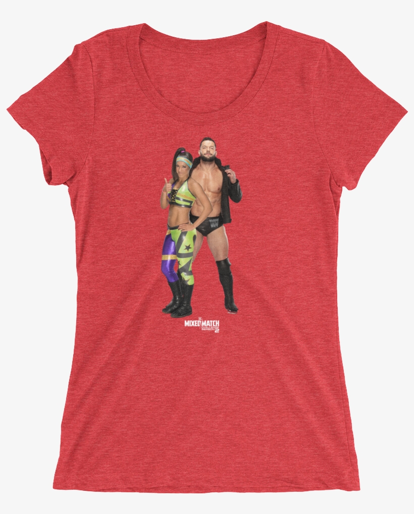 Finn Bálor & Bayley Mmc "photo" Women's Tri-blend - Women's Distinct Heiress X Triblend - Aqua Triblend, transparent png download