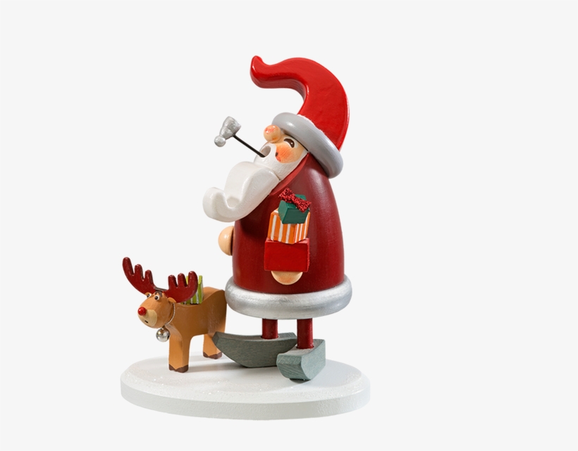 Red Elf Smoker With Reindeer - Räuchermann, transparent png download