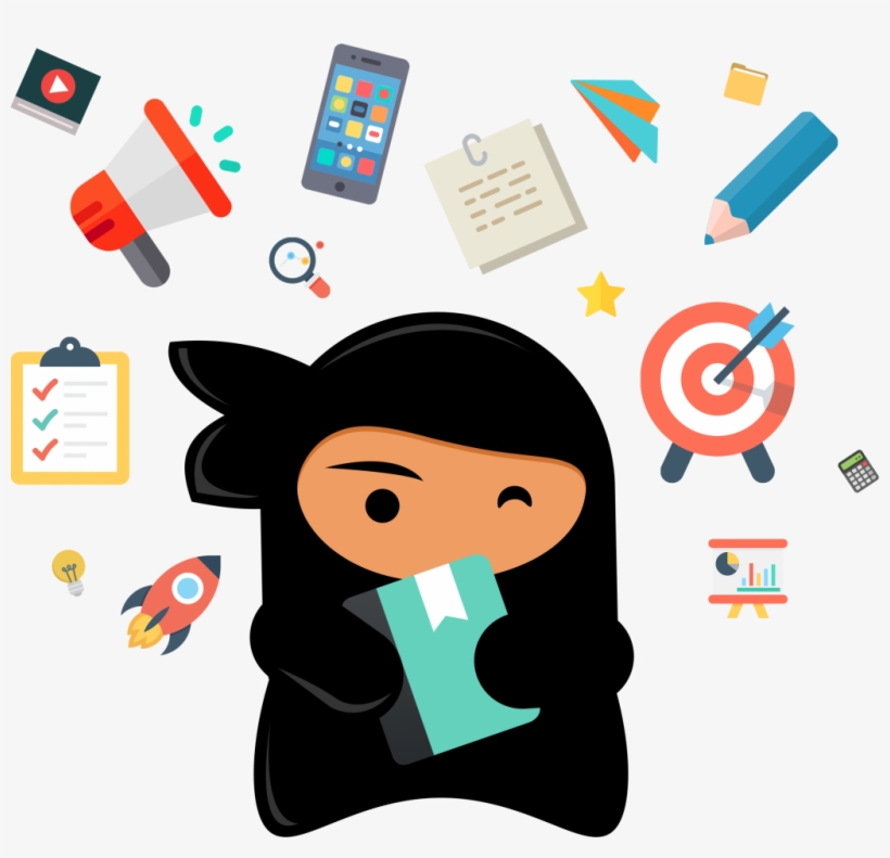 Shinobi Vector Holding A Book - Cartoon, transparent png download