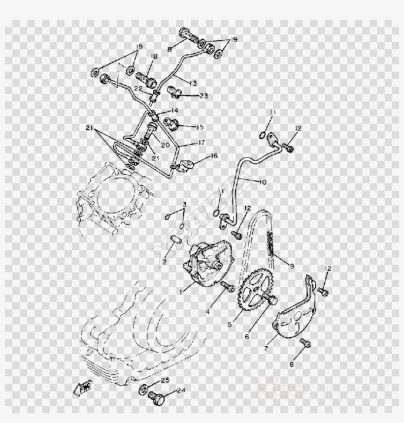 Yamaha 4x7 15485 01 00 Clamp Yamaha Bolt Car Sketch - Yamaha Xv750, transparent png download