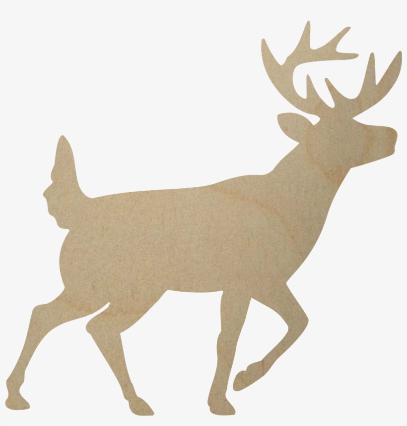Wooden Buck Deer Cutout Shape - Wood Cut Out Deer, transparent png download