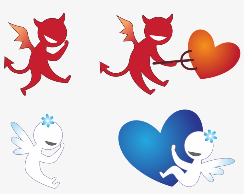 Demonio Dibujo Png - Coração Diabo Png, transparent png download