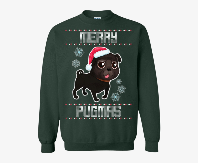 black pug christmas sweater