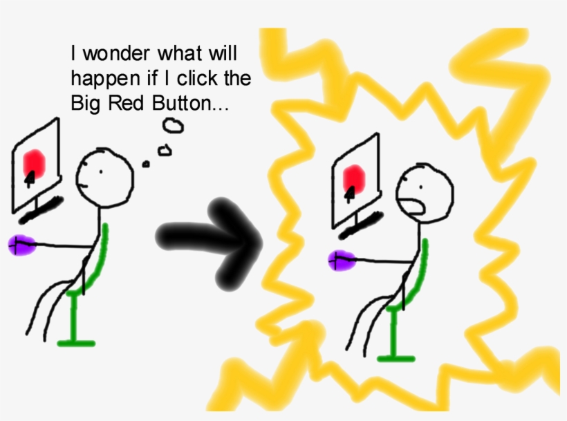 A Magical Big Red Button Whatever You Do, Don't Click - Graphic Design, transparent png download