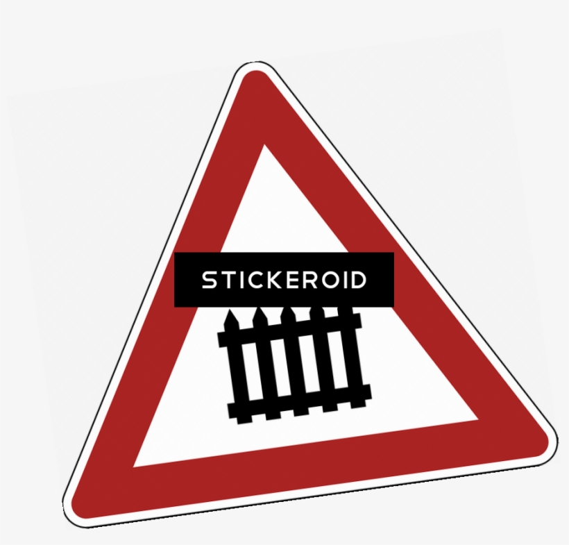 Danger Warning Railyway Crossing - Traffic Sign, transparent png download