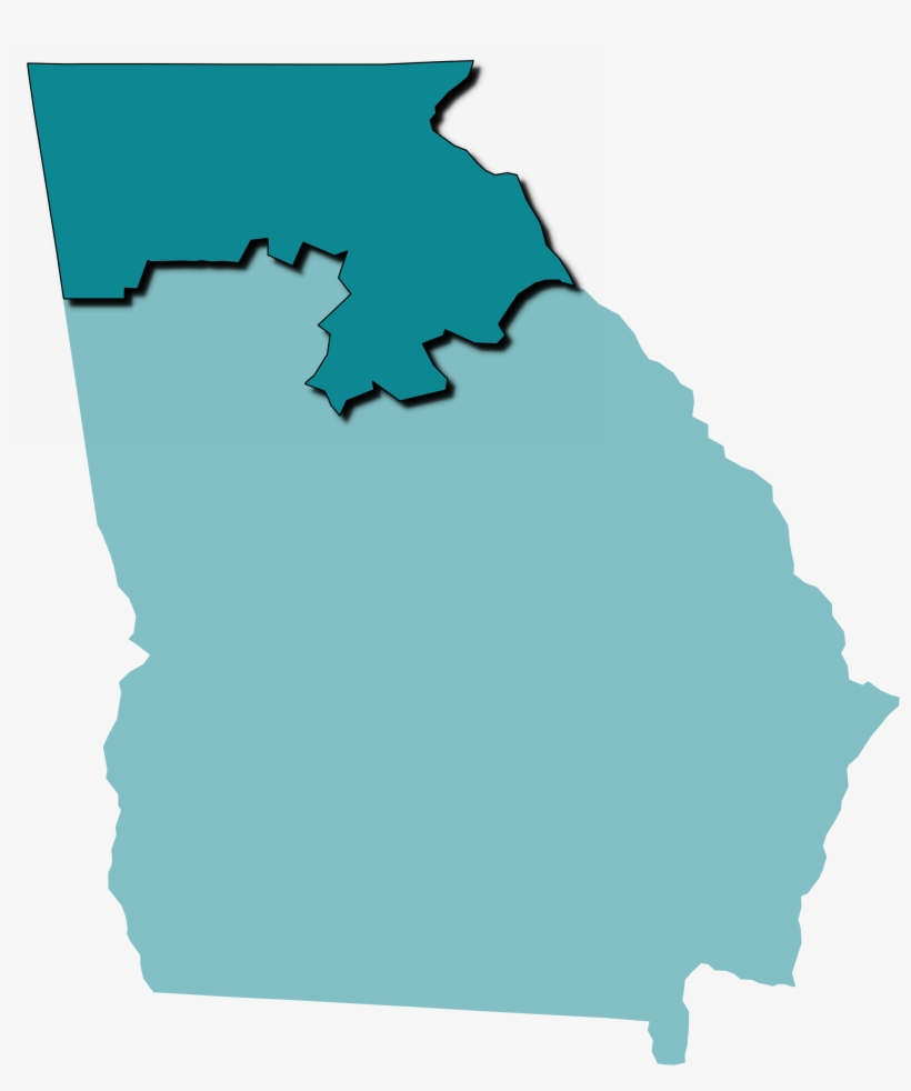 Counties Included - State Of Georgia Vector, transparent png download