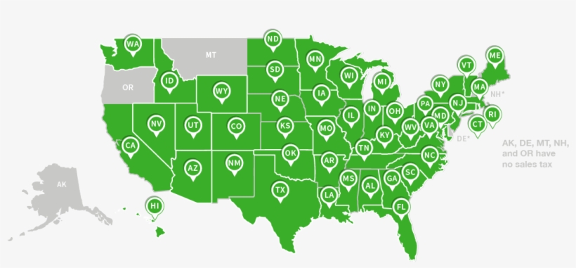 States With A Sales Tax Map - White Supremacy Infographic, transparent png download