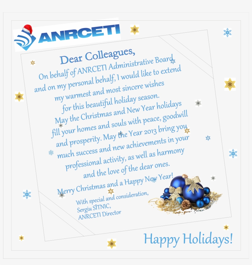 Anrceti Management Wishing You Happy Holidays - Communication, transparent png download
