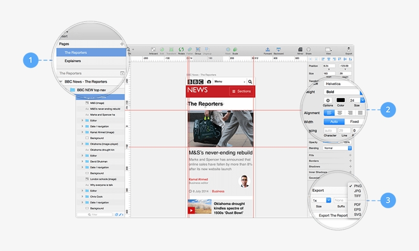 Create Pages To Organize Your Content And Artboards - Zeplin Example, transparent png download