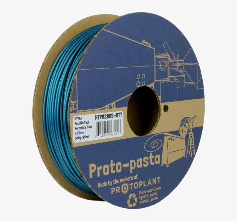Proto-pasta Mermaid's Tale Metallic Teal Htpla - Proto-pasta Htp22805-ice High Temperature Spool , Pla, transparent png download