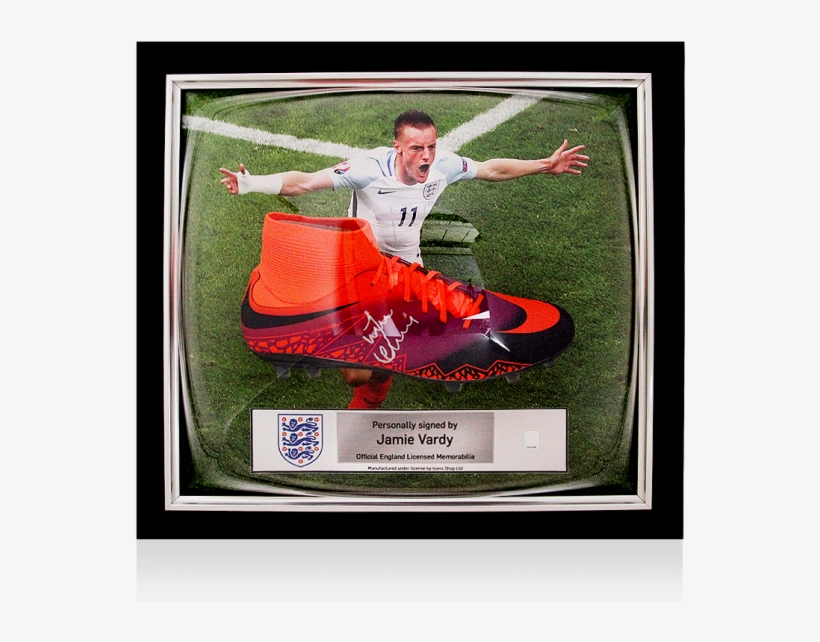 Pre-framed Jamie Vardy Official England Signed And - Nike Hypervenom 3 Jamie Vardy, transparent png download