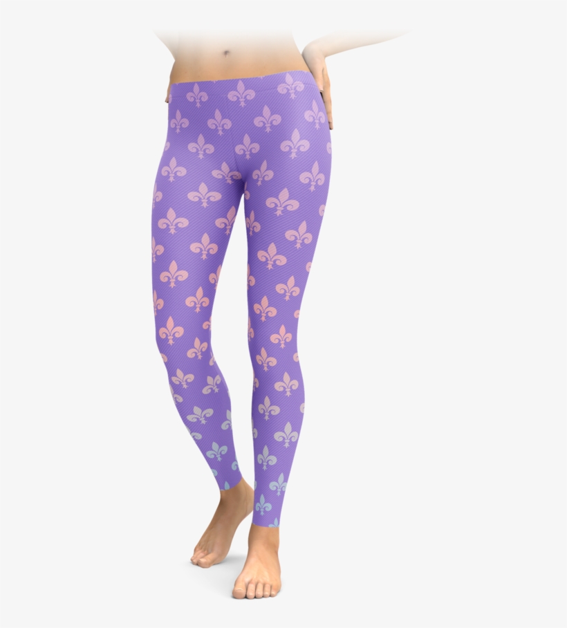 Pastel Fleur De Lis Leggings - Horse Riding - Barn Hair Don't Care, transparent png download