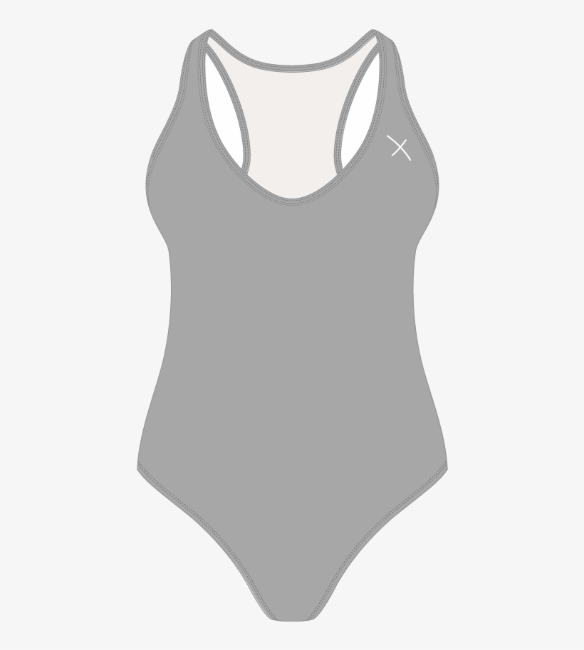 Hills Grey Cayman One-piece - Badeanzug Seitliche Schnürung, transparent png download