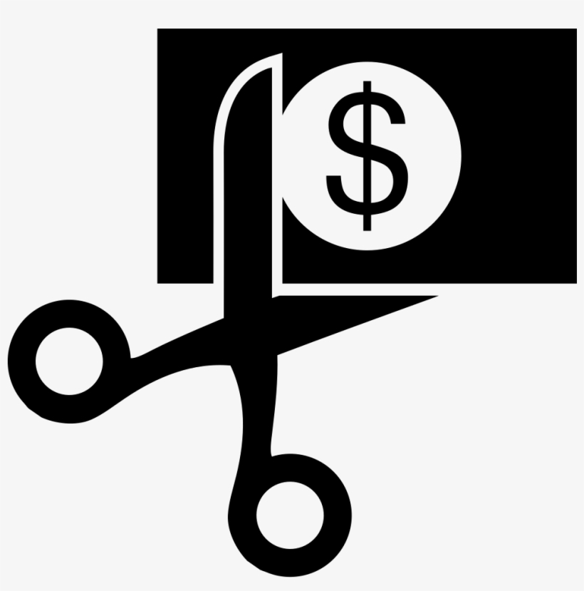 Scissors And Dollar Paper Bill Comments - Cut Price Icon Png, transparent png download