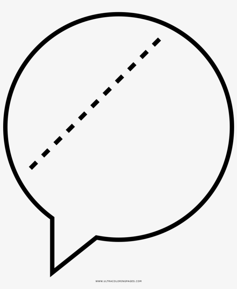 Text Bubble Coloring Page - Line Art, transparent png download