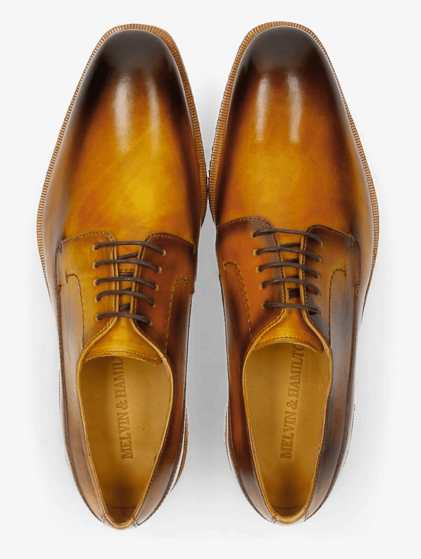 Derby Shoes Chris 1 Yellow Shade Brown Micro Mattone - Melvin & Hamilton, transparent png download