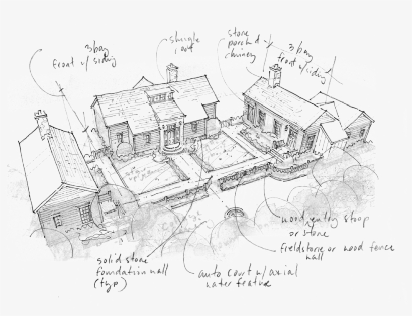 Clip Transparent Download Arch Drawing Sketch - House, transparent png download