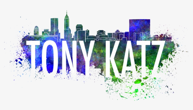 279 Tucker Carlson Gets Boycotts Because Conservatives - Indianapolis Skyline In Blue Watercolor On White Background, transparent png download