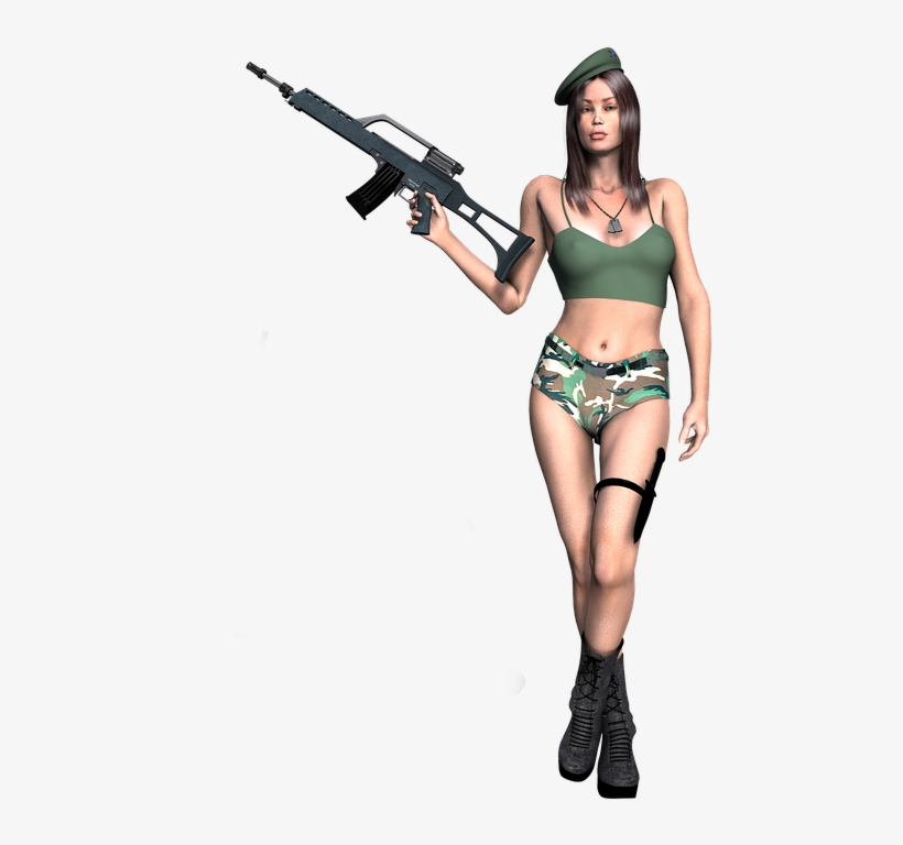 Soldier Girl Png, transparent png download