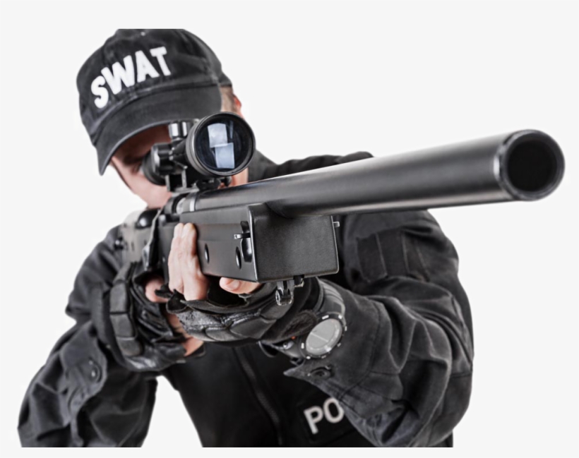 Soldier Png Download Image - Police With Gun Png, transparent png download