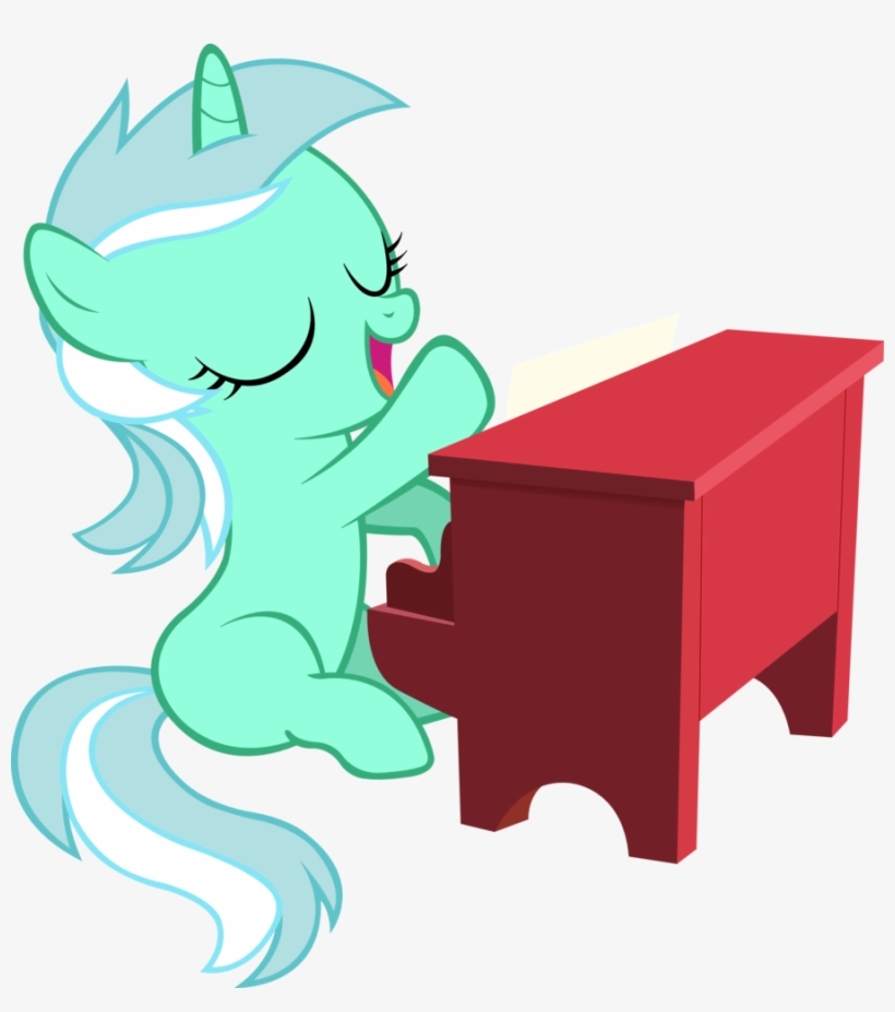 Filly Lyra Playing Piano By Artpwny - My Little Pony Playing The Piano, transparent png download