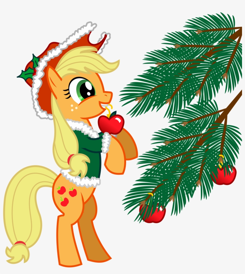 My Little Pony Clipart Christmas - Pony Friendship Is Magic Applejack, transparent png download