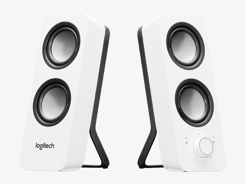 White Speakers Png Banner Stock - Logitech Z200 Speakers - Pair - White, transparent png download