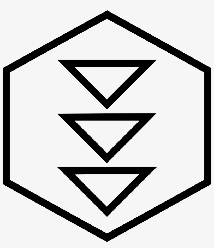 Arrows Down Download Hexagon Comments - Hexagon Geometric Shape, transparent png download