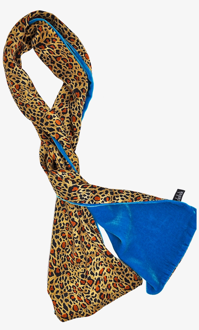 Lovejoy Electric Blue Velvet & Cheetah Print Oblong, transparent png download