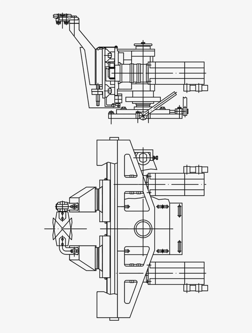 Servo Parallel Shears With Independent Servo Drive - Technical Drawing, transparent png download