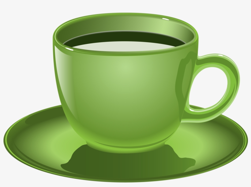 Cups Clipart Kids Cup - Green Cup Of Coffee, transparent png download