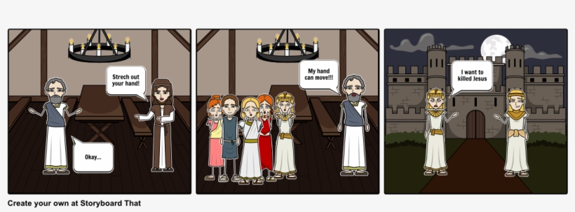 Jesus Heal A Man With A Withered Hand - Cartoon, transparent png download