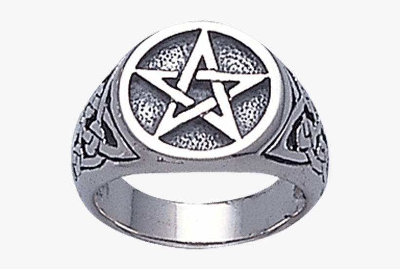 White Bronze Celtic Pentacle Ring - "white Bronze Celtic Pentacle Ring", transparent png download