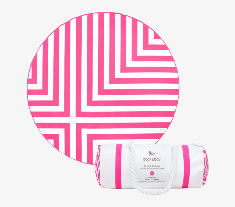 Dock & Bay Round, Towel - Round Beach Towel - Red, With Carry Bag - Quick Dry,, transparent png download