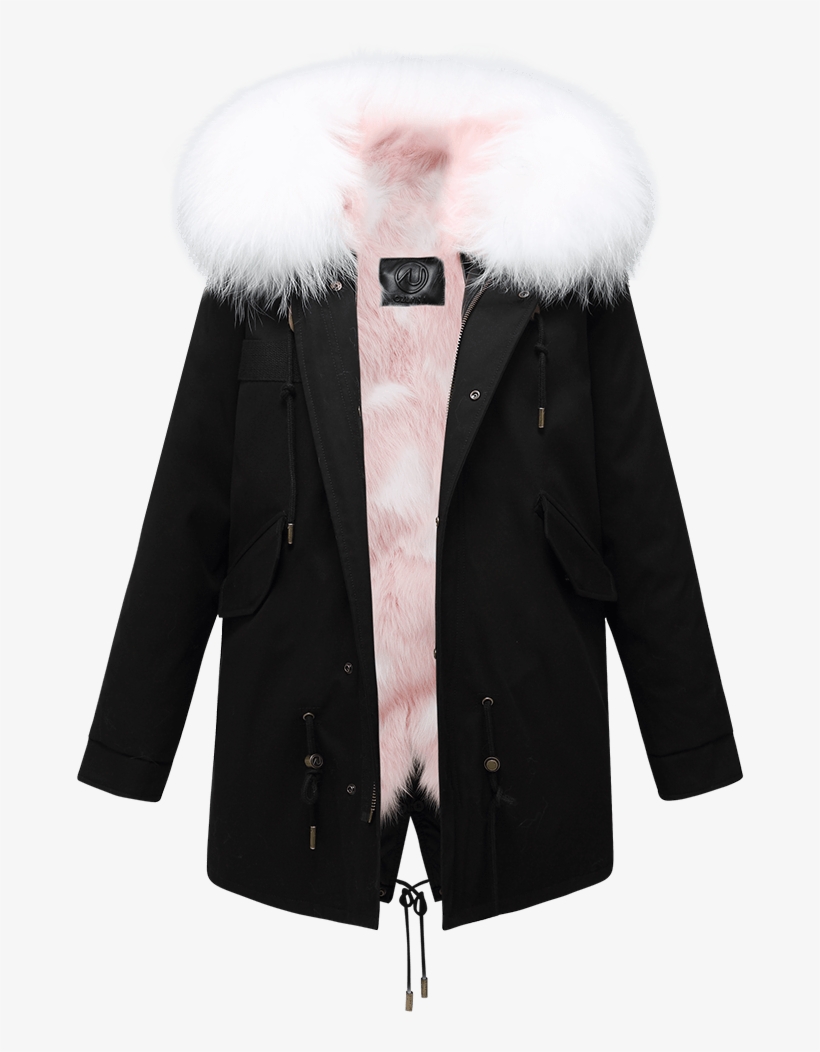 Black Parka Pink Star Fox - Parka, transparent png download